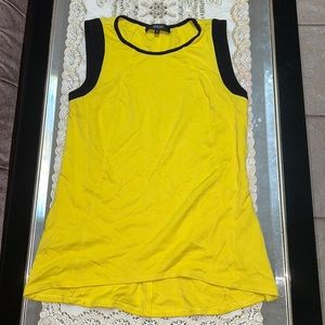 Julio yellow and black sleeveless blouse